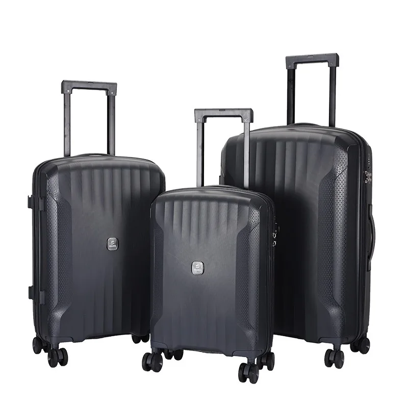 Rolling Joy OEM PP hard-shell trolley dark gray 3-piece set view 4