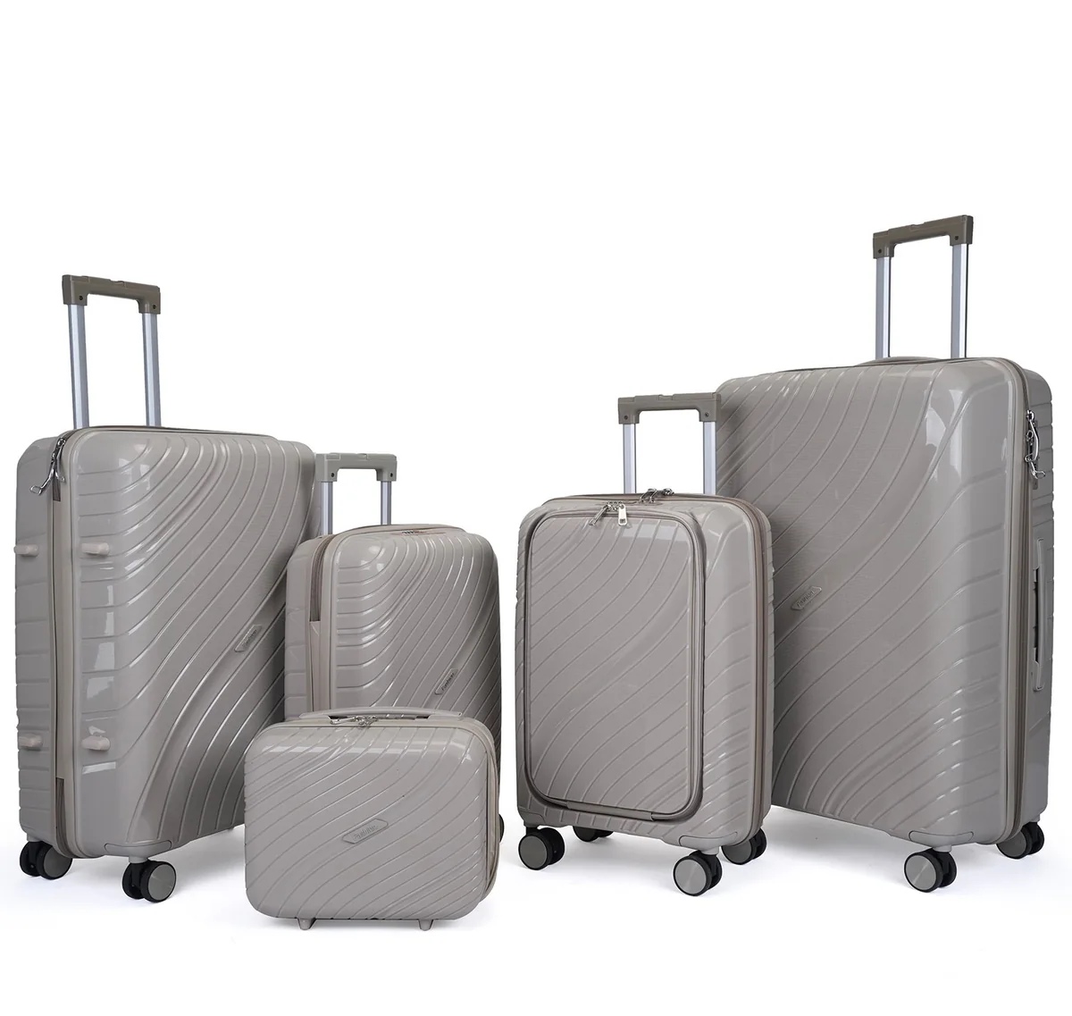 Rolling Joy OEM PP hard shell luggage set beige 5-piece color view 6