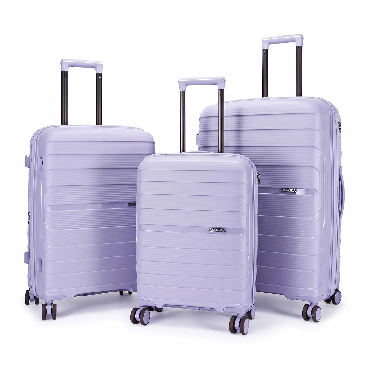 Rolling Joy OEM PP trolley case set light purple 3-piece color view 4