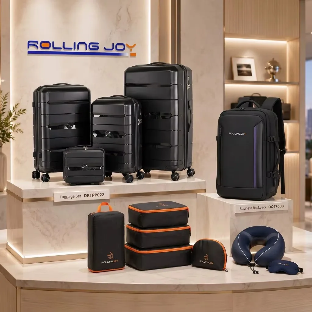 Rolling Joy 5-Piece PP Trolley Set (Removable Wheel) set display view 2